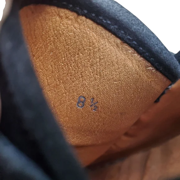 GUCCI 016343 Sylke Black Suede Horsebit Chunky Lug Sole Slip-On Loafers Men's 8½ - Picture 13 of 14